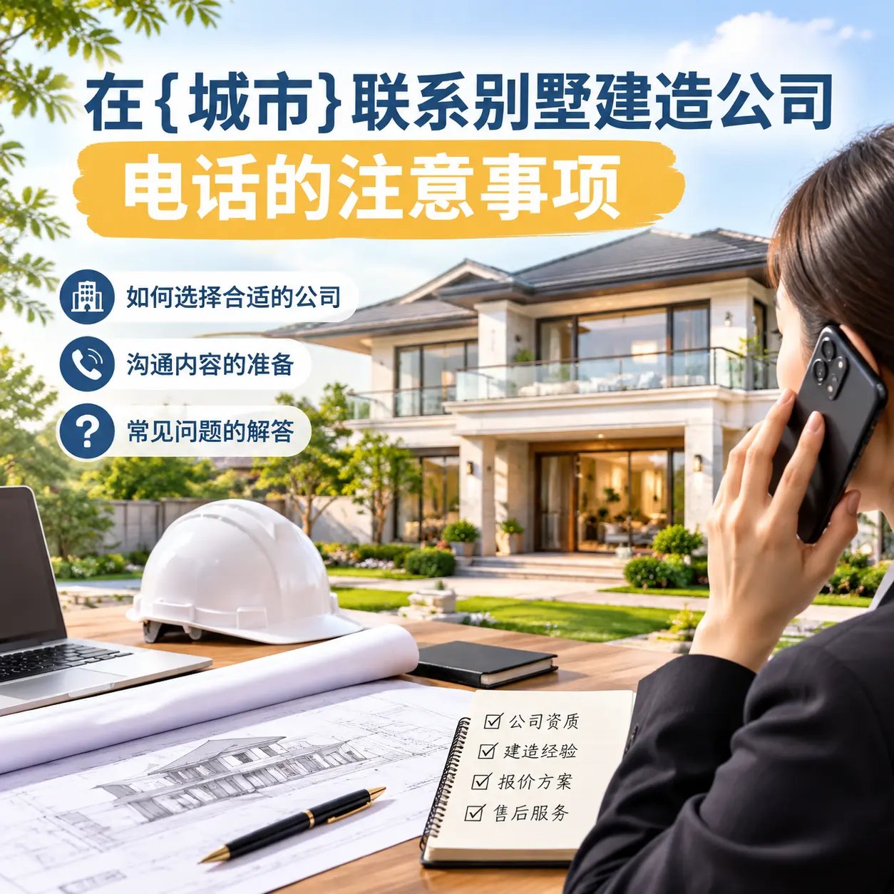 在荔波联系别墅建造公司电话的注意事项